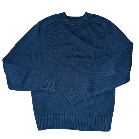 J. Crew Heritage Cotton Teal Blue Knit Crewneck Sweater Size Small - Picture 2 of 13